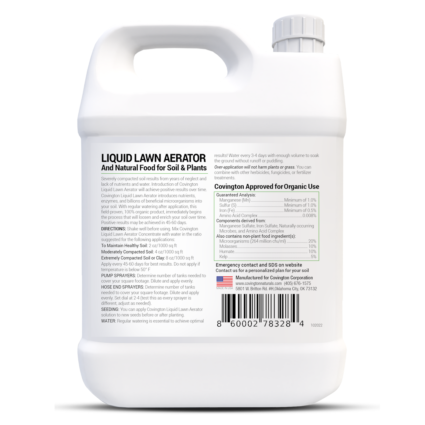 Liquid Lawn Aerator Water Soluble Soil Aeration with Humic Acid