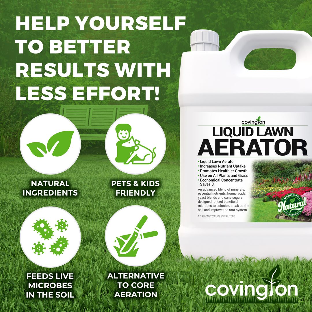organic liquid lawn fertilizer concentrate Liquid Lawn Aerator, Water Soluble Soil Aeration with Humic Acid