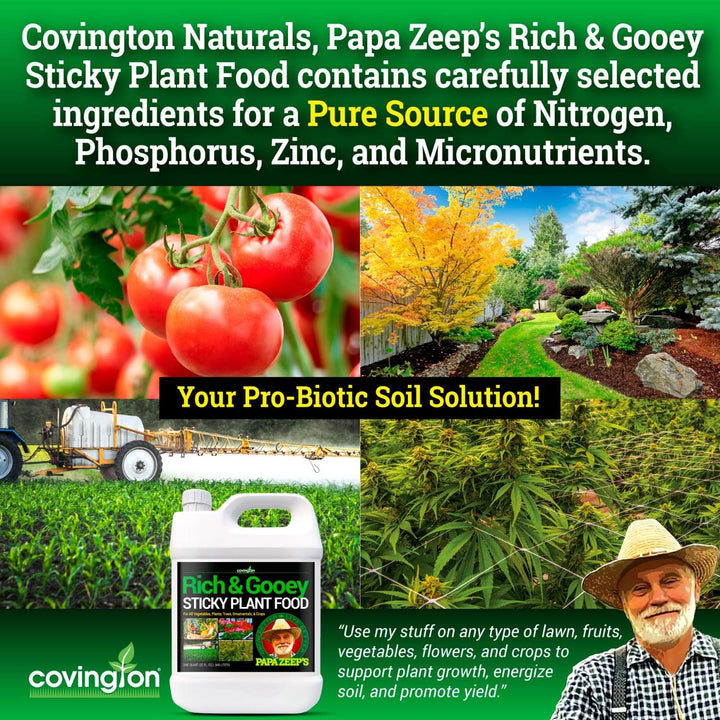 nitrogen rich plant fertilizer Rich and Gooey Sticky Plant Food – Covington Naturals